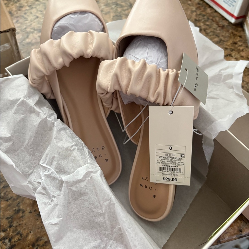 *PRICE DROP* a new day Blush Women's Ruffled Mules